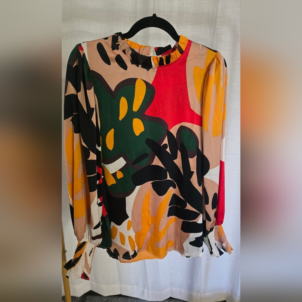 JODIFL Multicolor Abstract Print Blouse